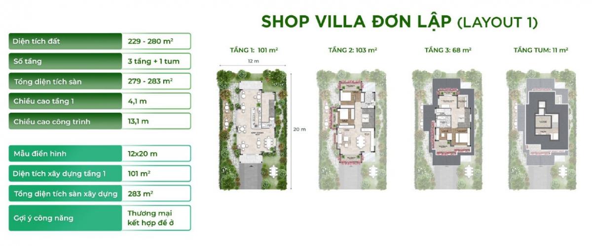Shop Villa đơn lập Layout 1