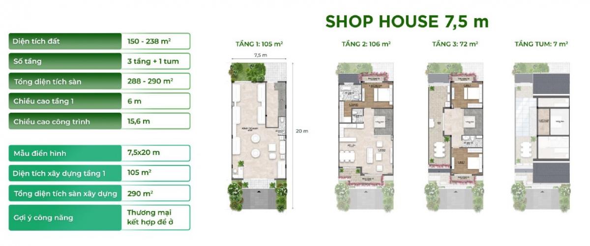 Shop House 7,5m